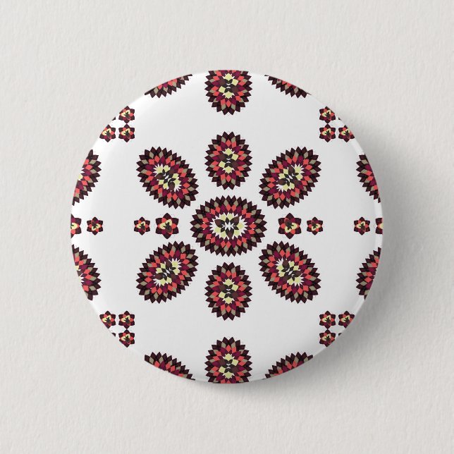 Mandala Blume Pattern Button (Vorderseite)