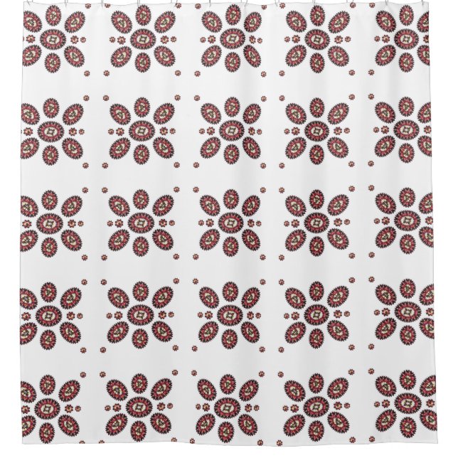 Mandala Blume Pattern Duschvorhang (Vorderseite)