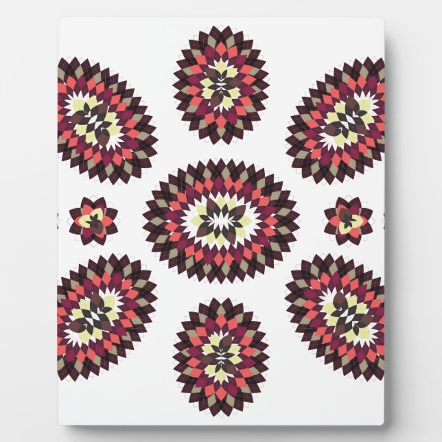 Mandala Blume Pattern Fotoplatte (Vorderseite)
