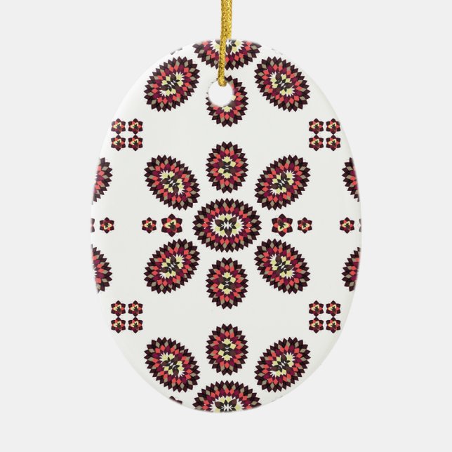 Mandala Blume Pattern Keramik Ornament (Vorne)