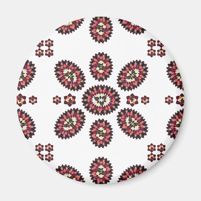 Mandala Blume Pattern Magnet (Vorne)