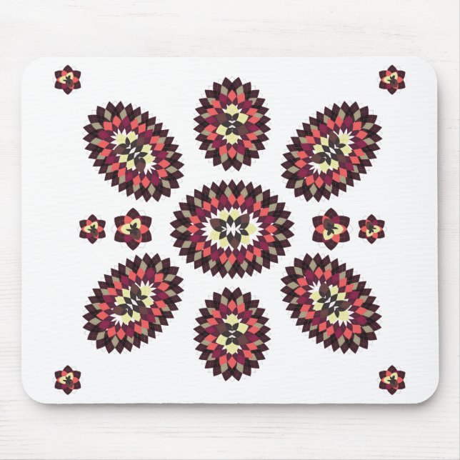 Mandala Blume Pattern Mousepad (Vorne)