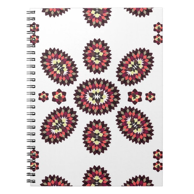 Mandala Blume Pattern Notizblock (Vorderseite)