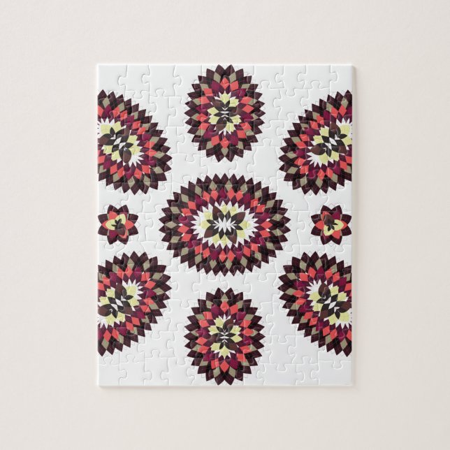 Mandala Blume Pattern Puzzle (Vertikal)