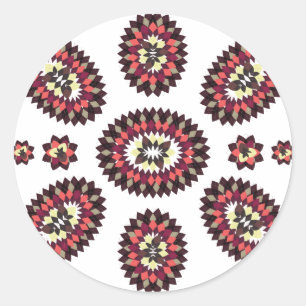 Mandala Blume Pattern Runder Aufkleber