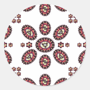 Mandala Blume Pattern Runder Aufkleber