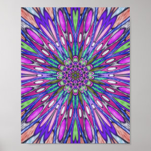 Mandala Blume Poster