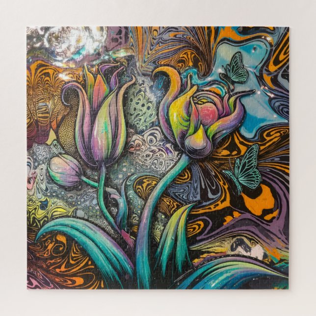 Mandala Blume Puzzle (Vertikal)