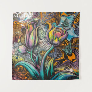 Mandala Blume Wandteppich