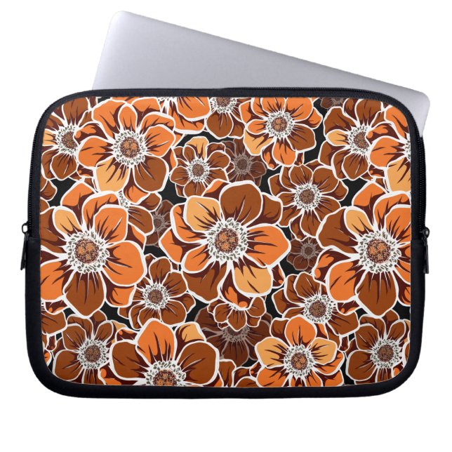 Mandala-Blumen 2 Laptopschutzhülle (Vorderseite)