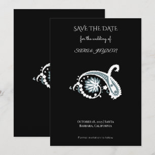 Mandala-Blumen-Angel-Logo – Dekorative Köder-Kunst Save The Date