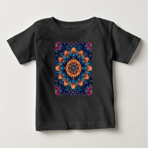 Mandala-Blumen-Digital-Art-Stil-23907 Baby T-shirt