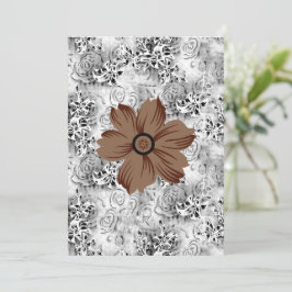 Mandala-Blumenkunst | Erdige Blumengestaltung Einladung