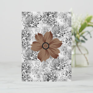 Mandala-Blumenkunst   Erdige Blumengestaltung Einladung