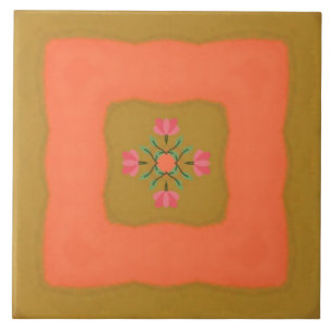 Mandala-Blumenmuster-Design Fliese