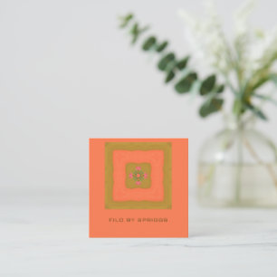 Mandala-Blumenmuster-Design Quadratische Visitenkarte