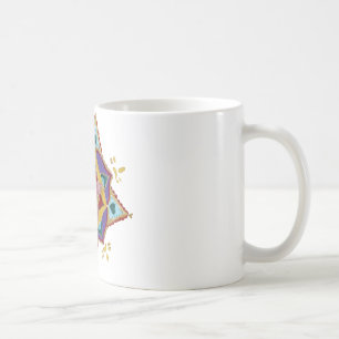 Mandala Blütengoldpink Zeichnend weiße Tasse