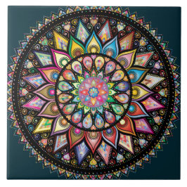 Mandala Bohemische Farbpalette Fliese