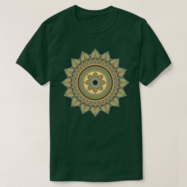 Mandala Bohemischer Stil T-Shirt (Design vorne)