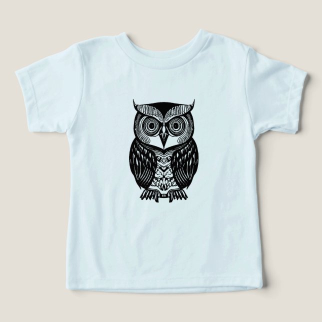 Mandala Boho Owl Toddler Tri-Mix-T - Shirt (Design Vorderseite)