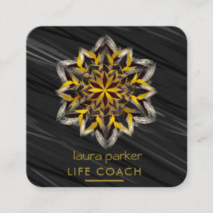 Mandala Boho Tribal Yoga Massage Therapie Quadratische Visitenkarte