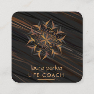Mandala Boho Tribal Yoga Massage Therapie Quadratische Visitenkarte