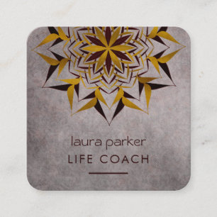 Mandala Boho Tribal Yoga Massage Therapie Quadratische Visitenkarte