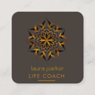 Mandala Boho Tribal Yoga Massage Therapie Quadratische Visitenkarte