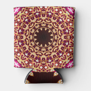 Mandala Brooch, geometrischer Vintager Hintergrund Dosenkühler