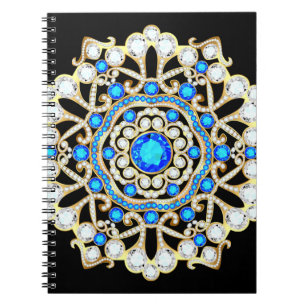 Mandala Brooch Schmuck, Design Element. Tribal eth Notizblock
