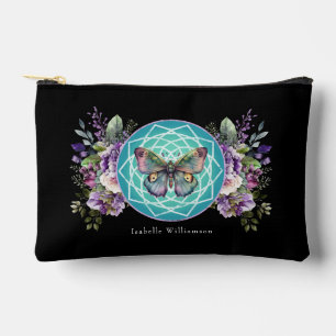 Mandala Butterfly Lila floral Esoteric Psychic Zubehörtasche