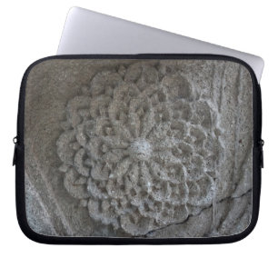 Mandala Carved Stone Neopren Laptop Sleeve 10"