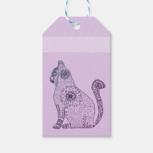 Mandala Cat Gift Tags Geschenkanhänger