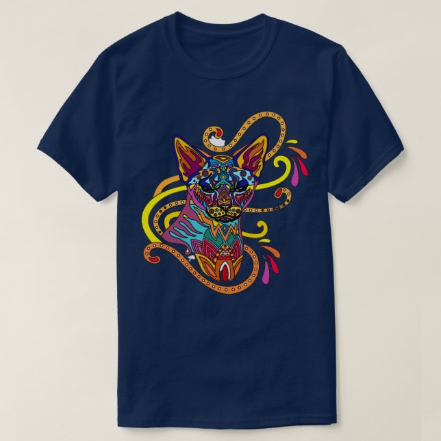Mandala Cat T-Shirt (Design vorne)