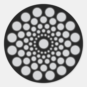 Mandala Center nur Vorlage Runder Aufkleber