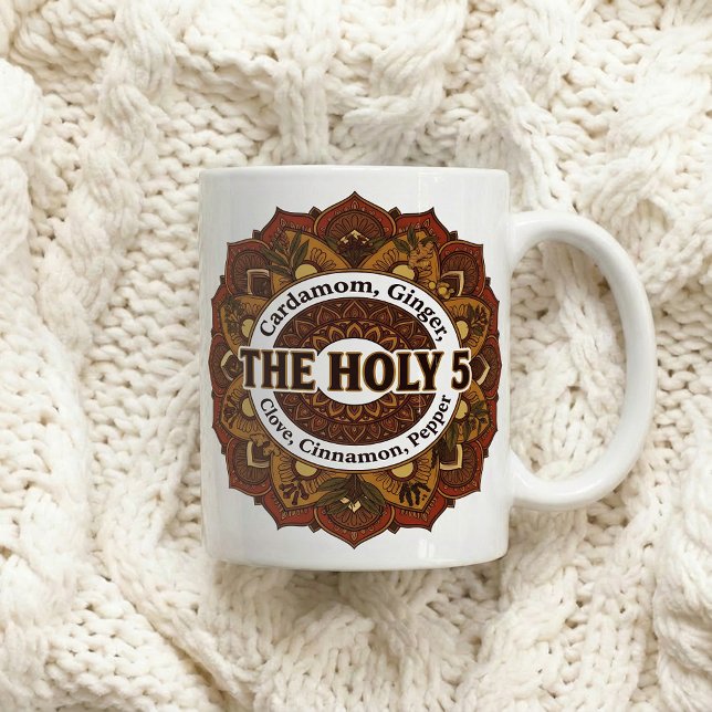Mandala-Chai-Rezept-Tee Die heiligen 5  Kaffeetasse (Von Creator hochgeladen)