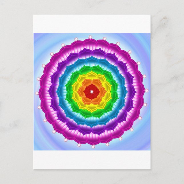Mandala Chakra Postkarte (Vorderseite)
