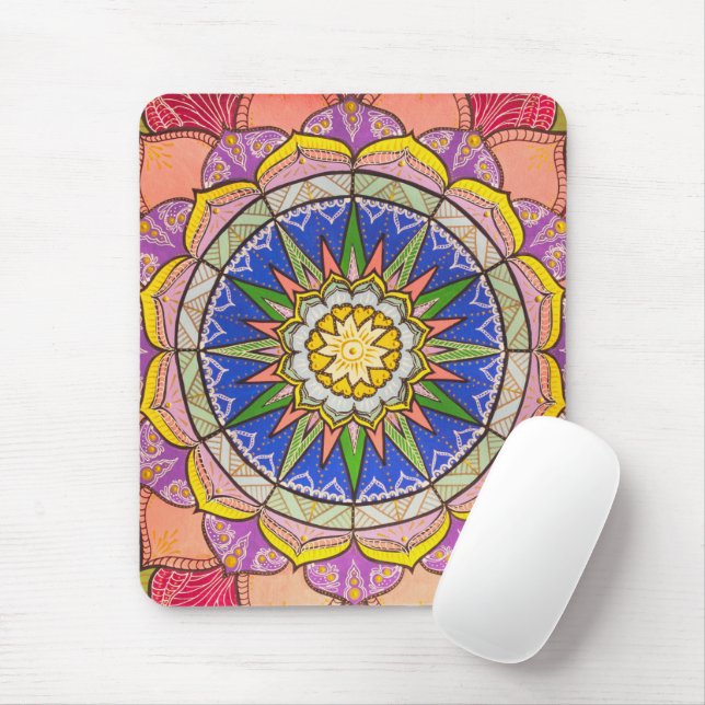 Mandala Cheerful Dance Mousepad (Mit Mouse)