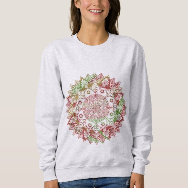 Mandala Christmas Shimmer Sweatshirt (Vorderseite)
