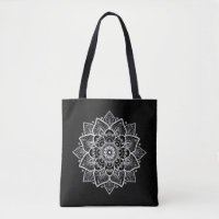 Mandala Circle Design Vintage Spitzen Schwarz/Weiß