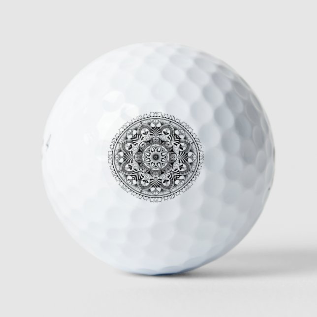 Mandala Circle Golfball (Vorderseite)