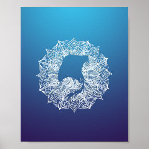 Mandala Circle Manta Poster
