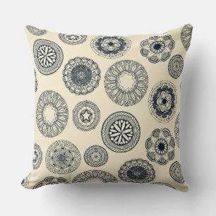Mandala Cirque-Creme Kissen