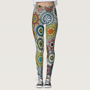 Mandala Cirque Festival Silber Leggings