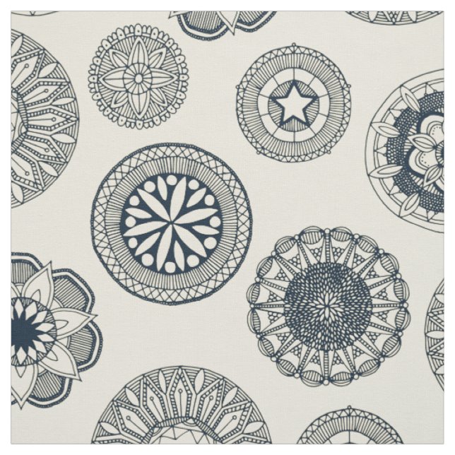 Mandala Cirque Spot Creme Stoff (Muster)