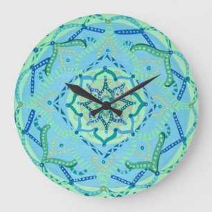 Mandala Clock Große Wanduhr