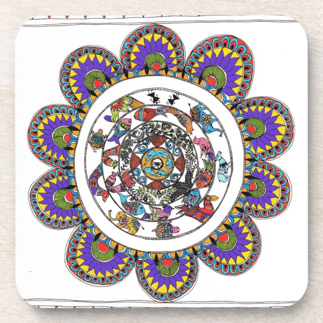 mandala coasters getränkeuntersetzer (Vorderseite)