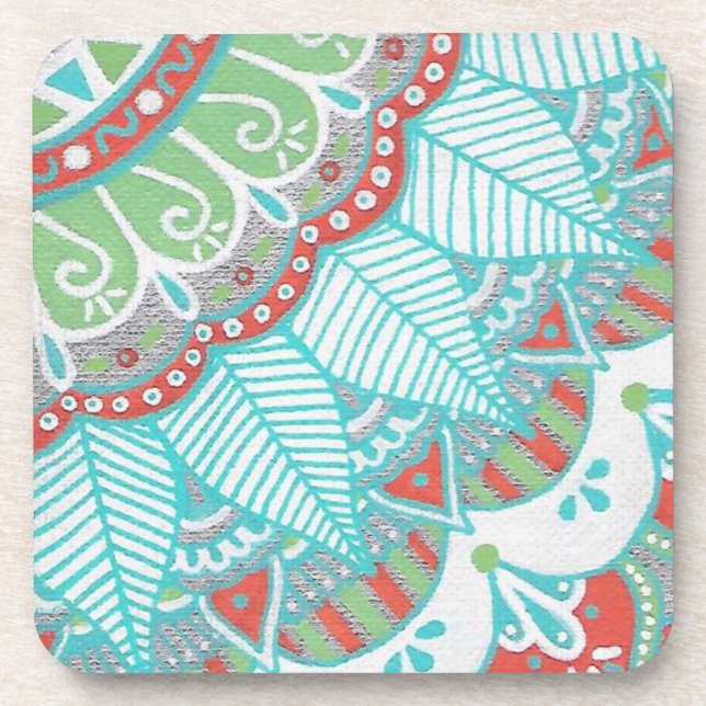 Mandala Coasters~Set von 6 Untersetzer (Vorderseite)