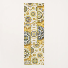 Mandala-Collage in Gelb Yogamatte