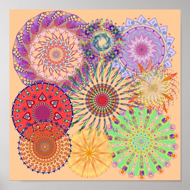 Mandala Collage Three Poster (Vorne)